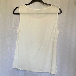 Pendleton Tank top slub sleeveless with fringe neck detail